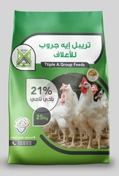 علف دواجن تسمين 21.5% 25ك